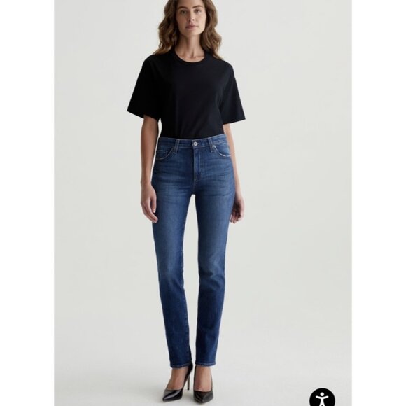NWT Adriano Goldschmied AG Mari in Mid-Rise Slim Straight Jeans 26 - Picture 1 of 16